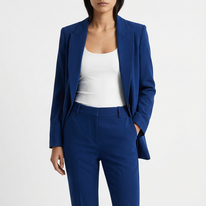 Completo giacca blazer aderente in velluto da donna