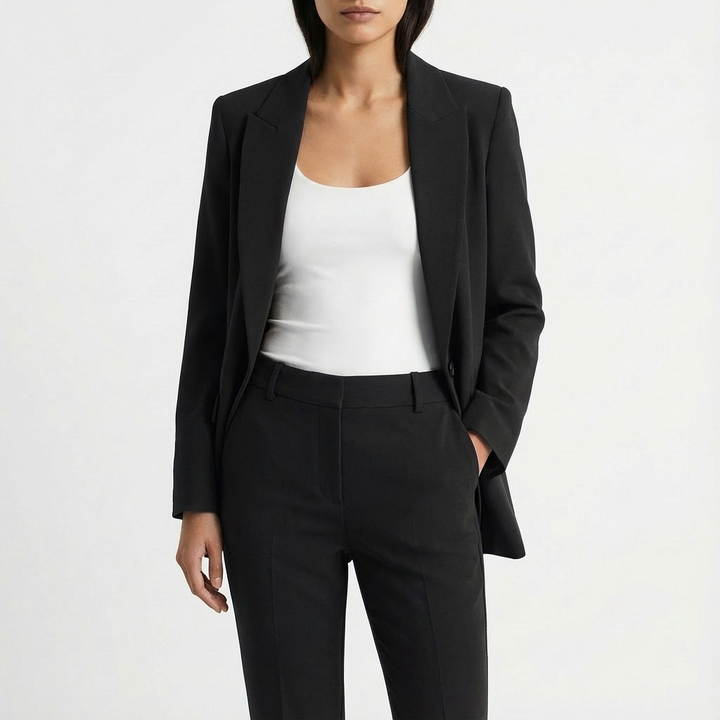 Completo giacca blazer aderente in velluto da donna