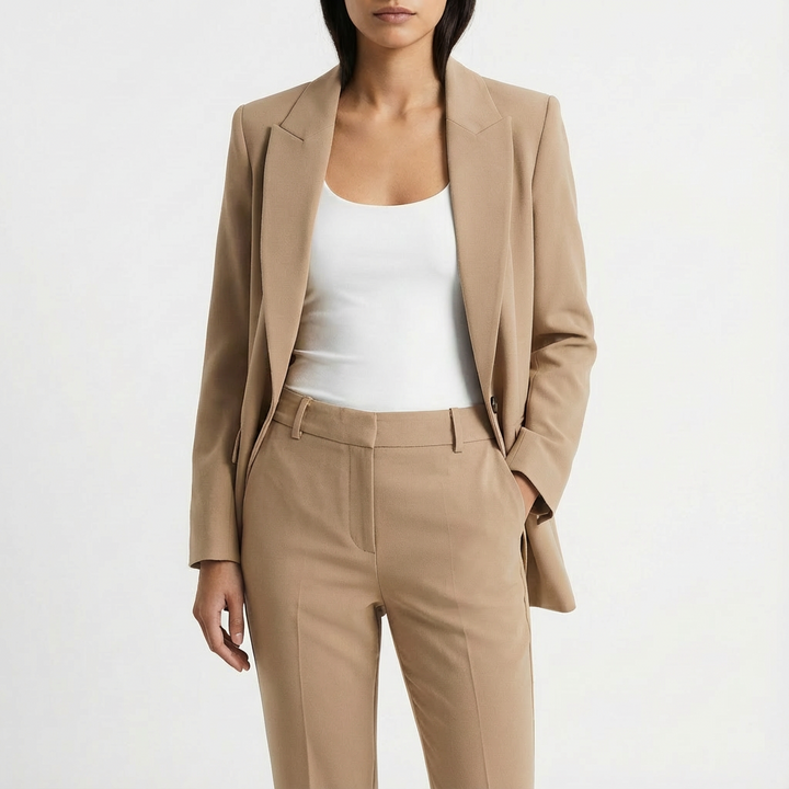 Completo giacca blazer aderente in velluto da donna