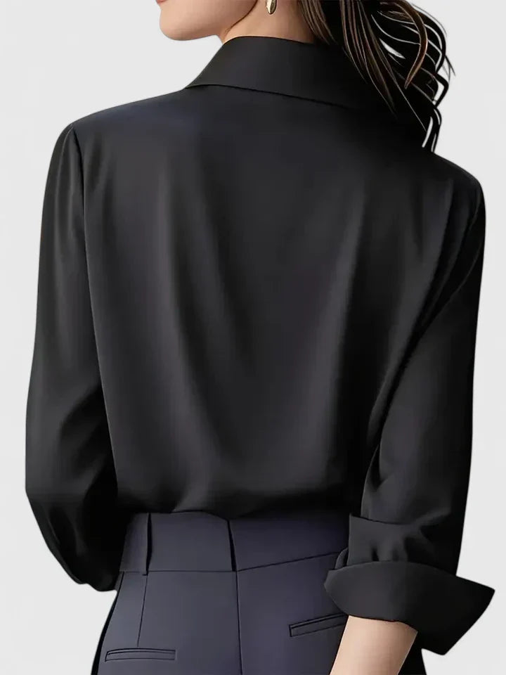 Women's Elegant Button Down Shirt with Concealed Placket