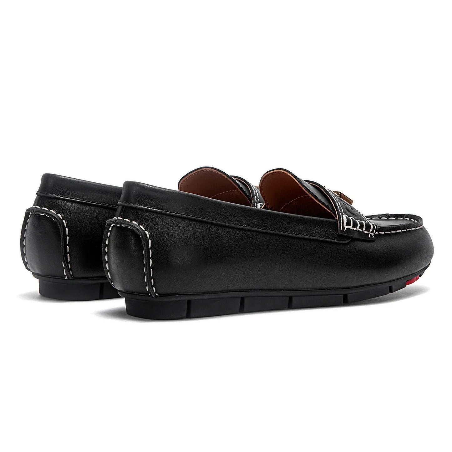 Women's Flat Leather Walking Shoes with Comfortable Sole