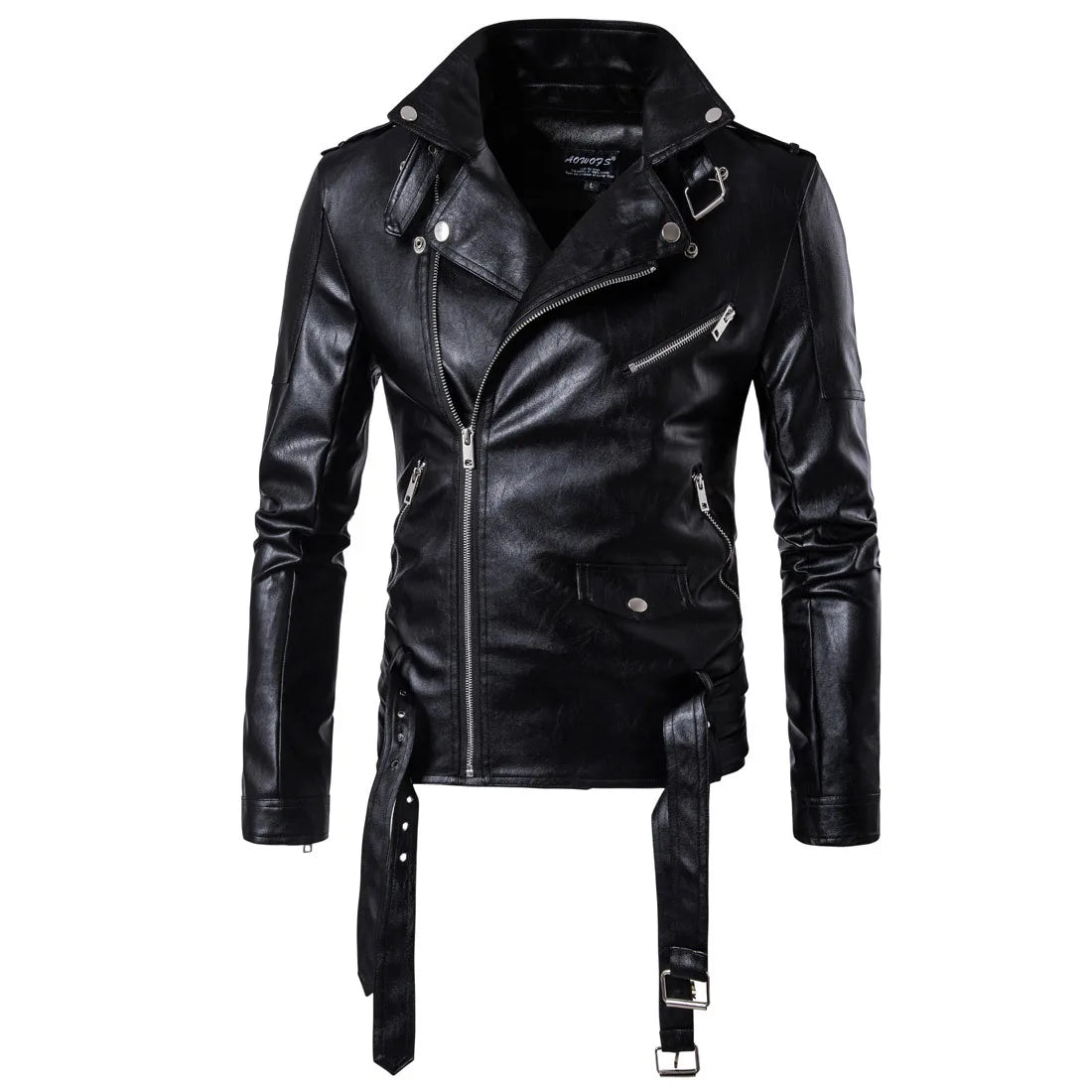 Men's Eco-Leather Zip Sleeveless Bomber Fashion Moto Biker Punk
