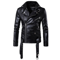 Men's Eco-Leather Zip Sleeveless Bomber Fashion Moto Biker Punk