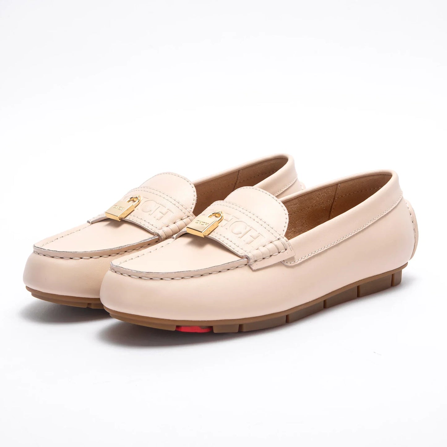 Women's Casual Leather Ballerina with Round Toe