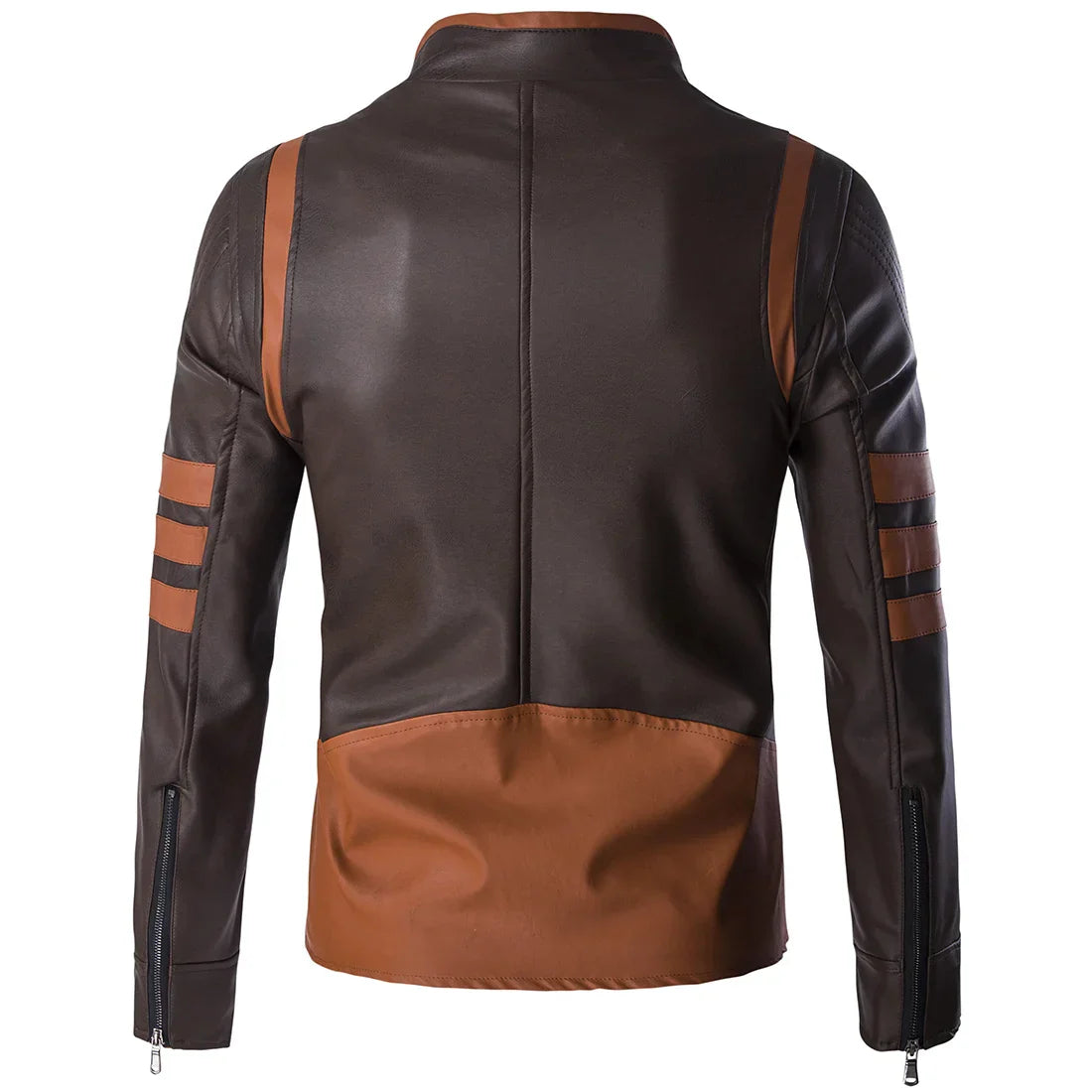 Men's Slim Fit Short Sleeveless Retro Logan Bomber PU Leather Jacket
