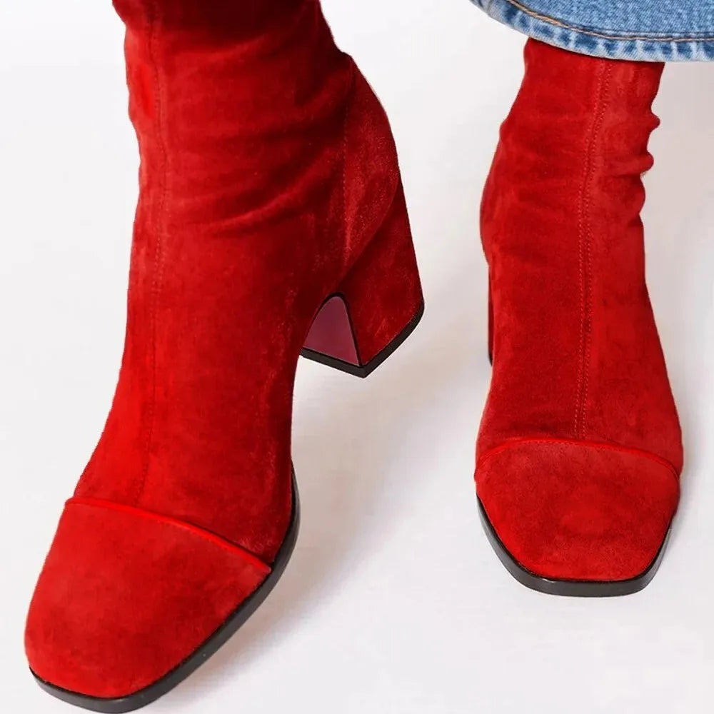 Scarlett™ | Square toe heeled boots 0