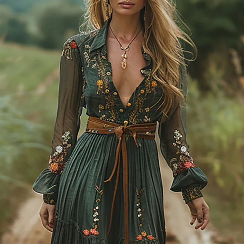 Selvara™ | Bohemian Floral Maxi Dress 1