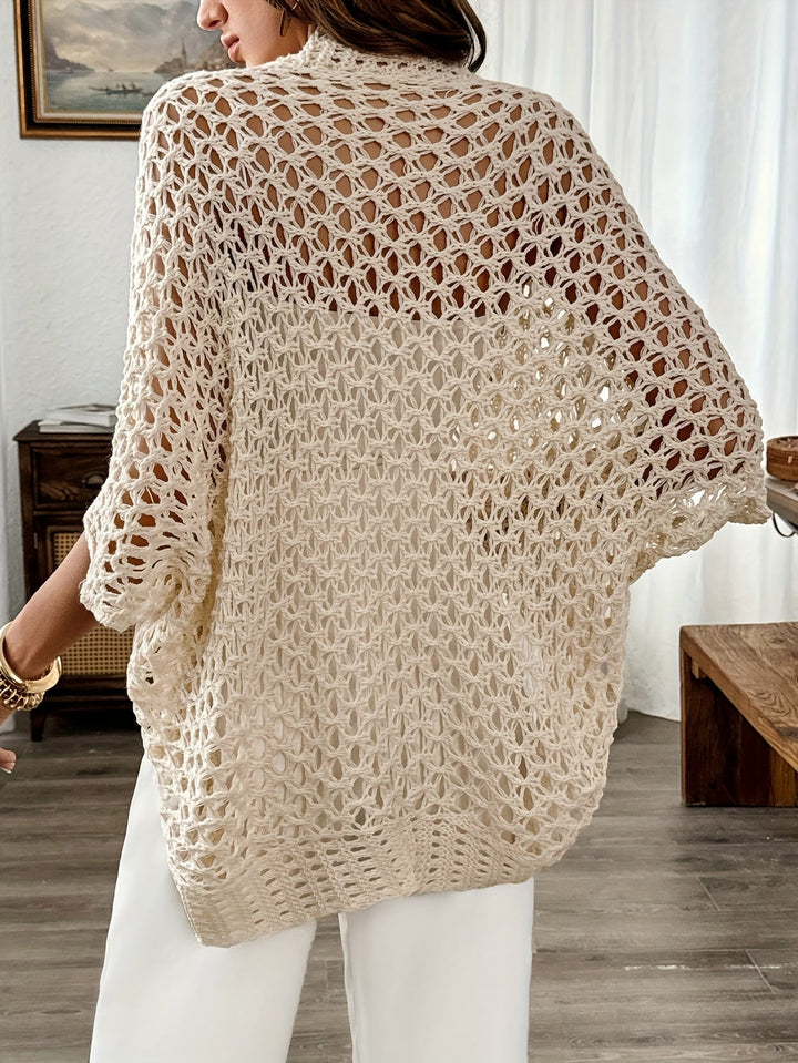 Cardigan aperto a maglia drappeggiata