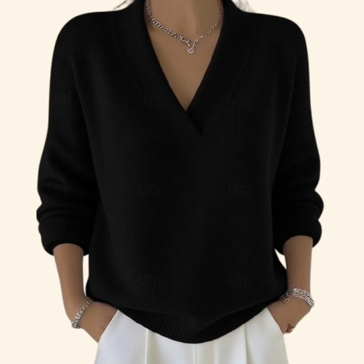 Blusa morbida con scollo a V
