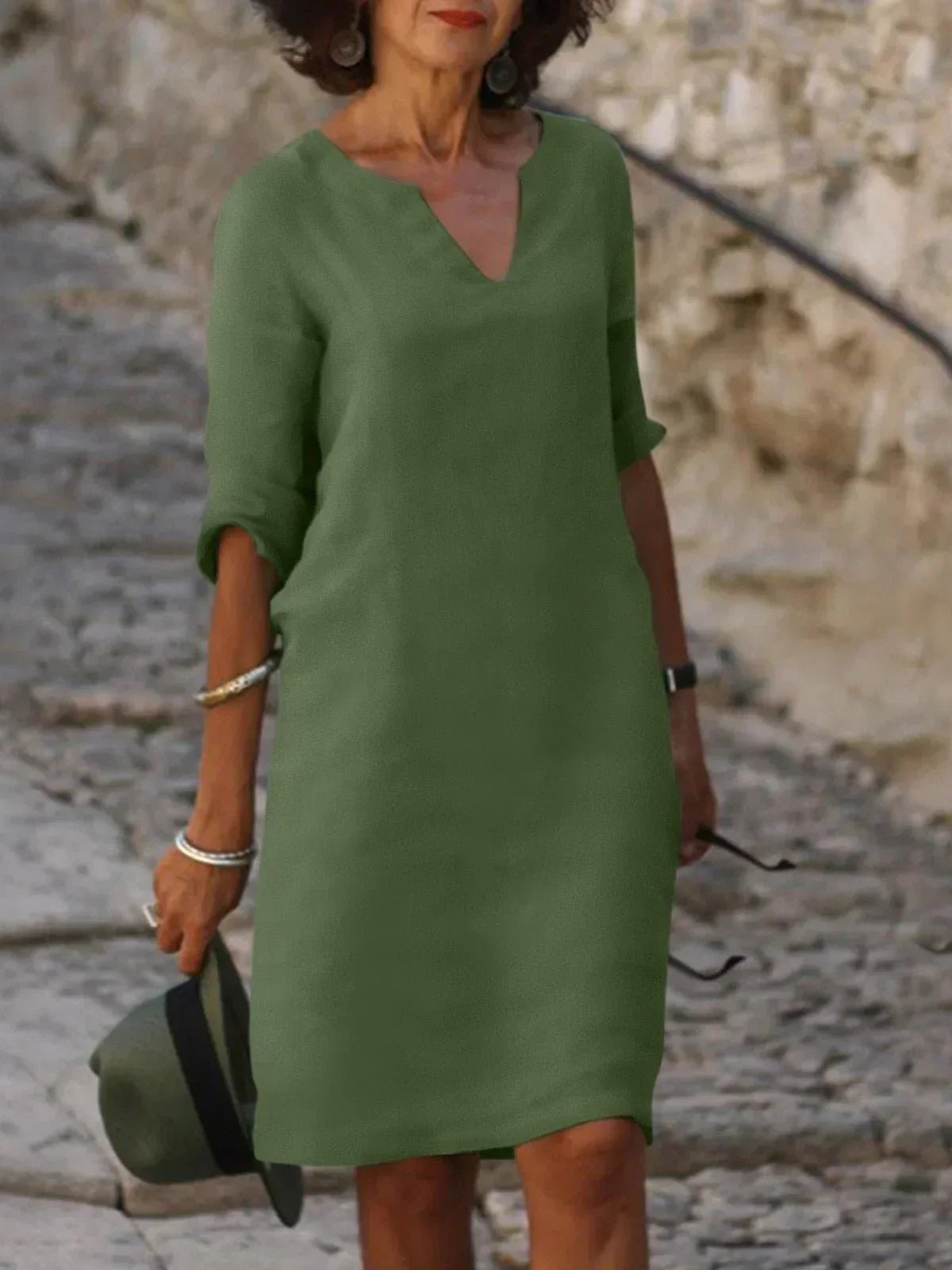 Skylar™ | Elegant Dress with V-Neck 2