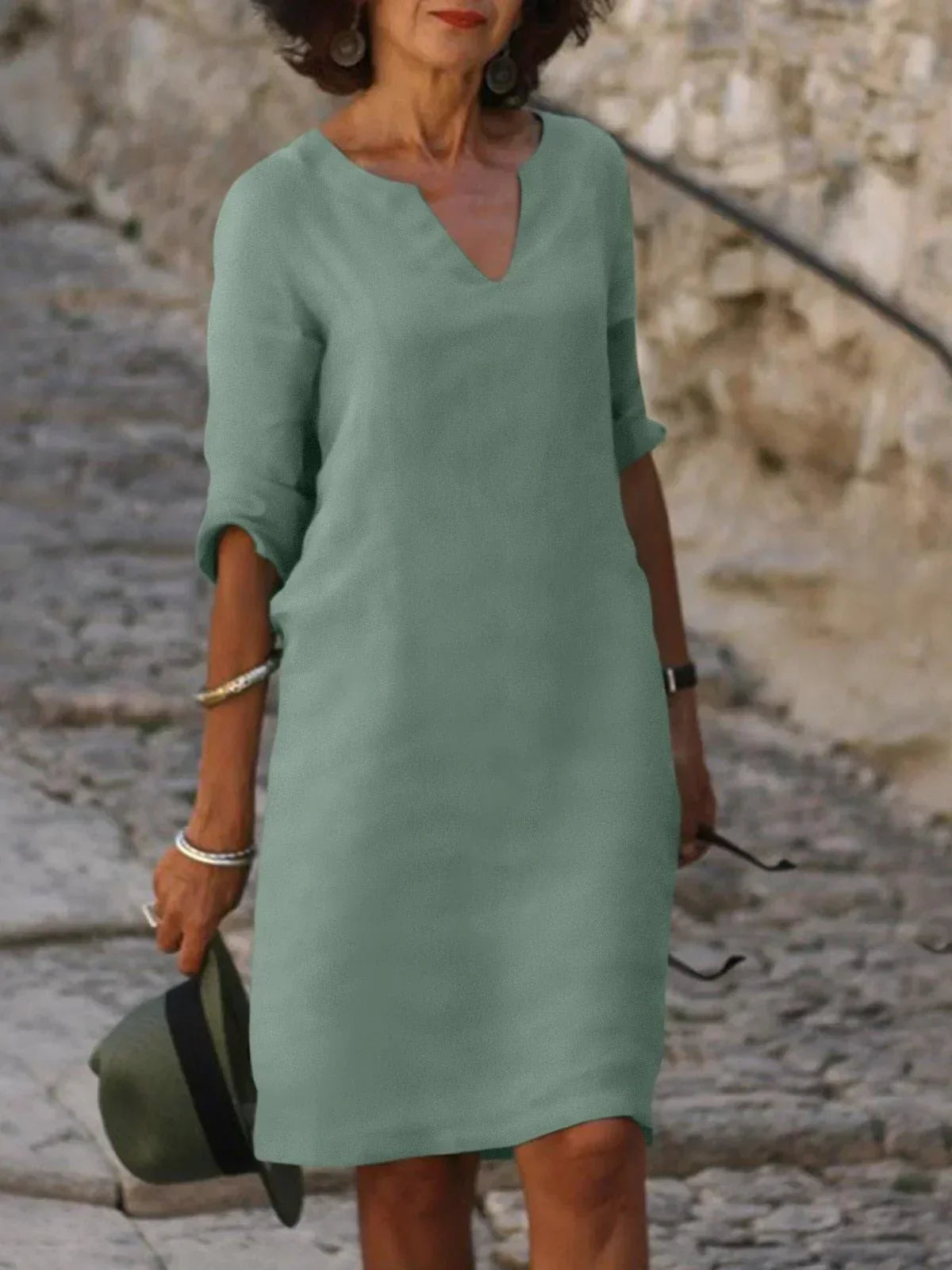 Skylar™ | Elegant Dress with V-Neck 3