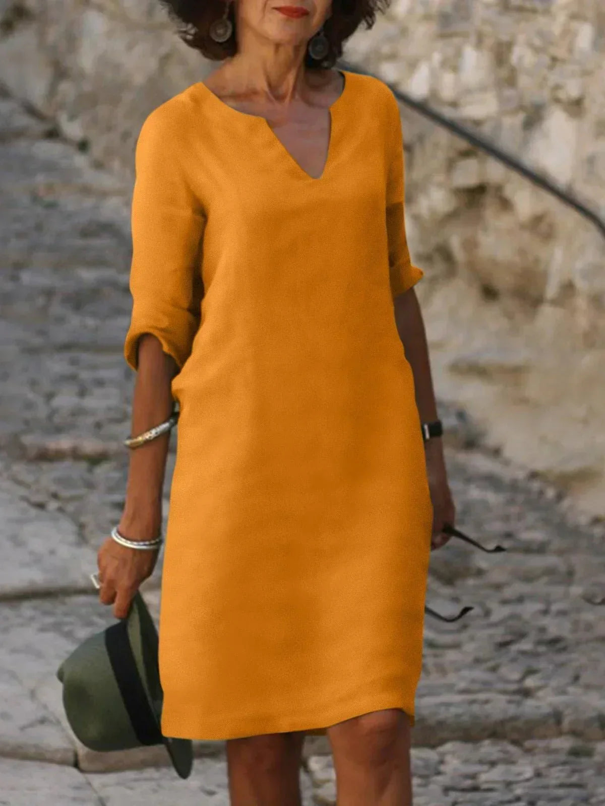 Skylar™ | Elegant Dress with V-Neck 4