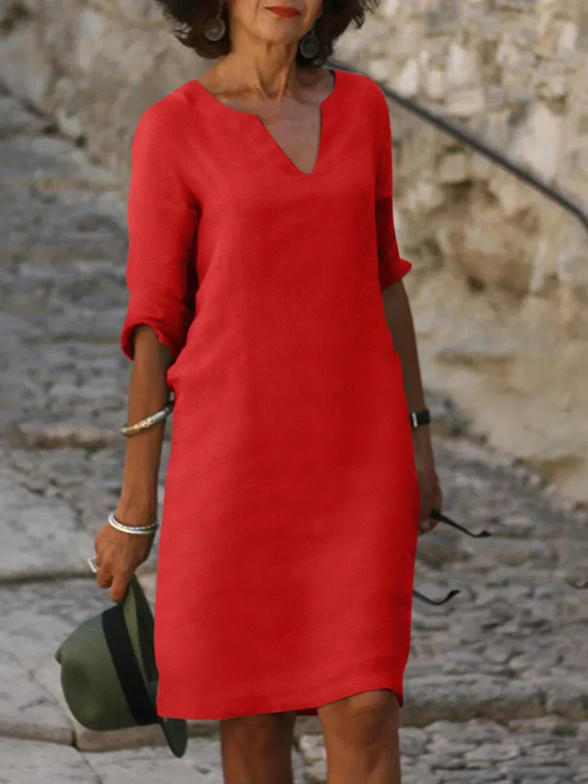 Skylar™ | Elegant Dress with V-Neck 5