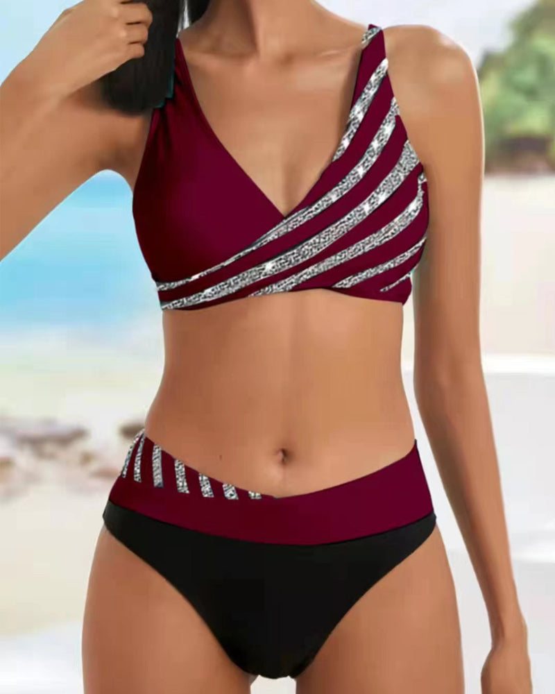 Women's Printed Flattering Bikini Set for Beach