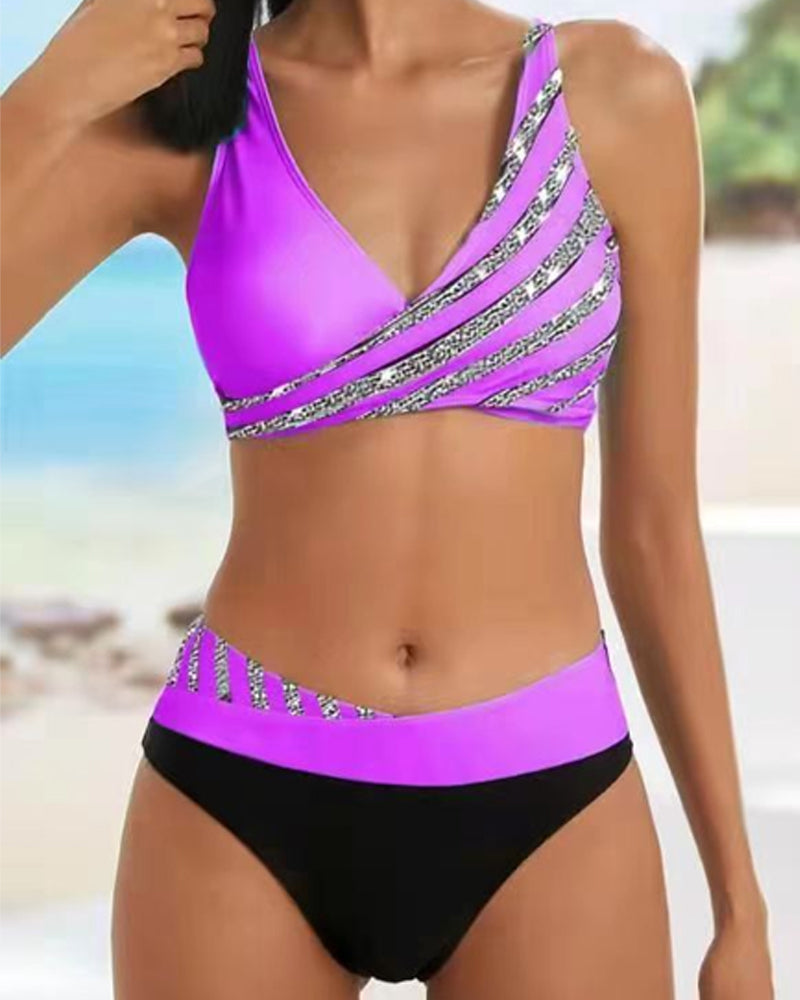 Women's Printed Flattering Bikini Set for Beach