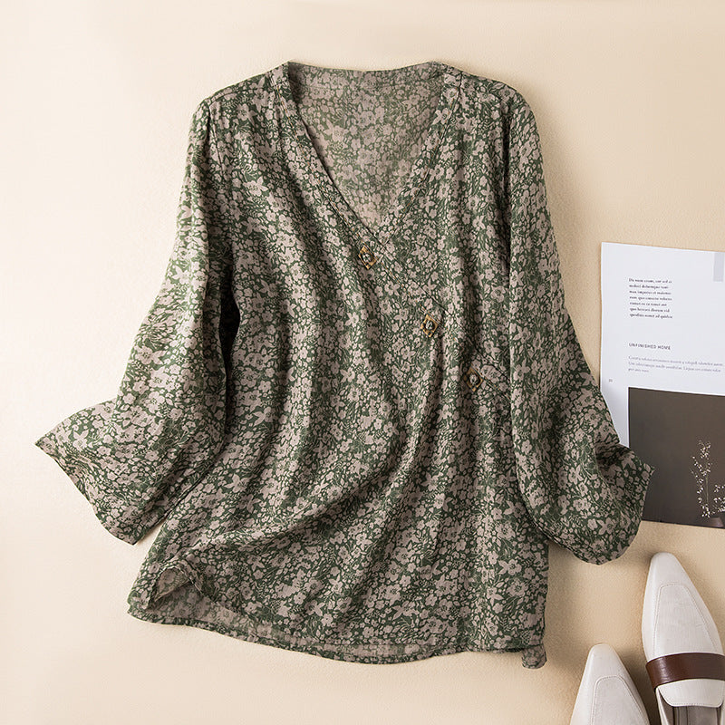 Camicia comoda con bottoni frontali