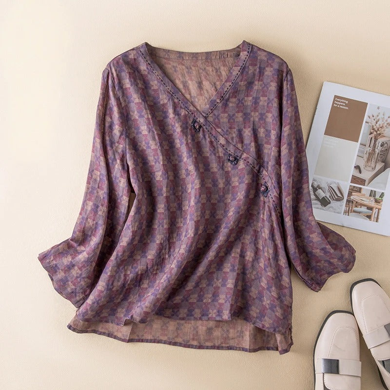 Camicia comoda con bottoni frontali