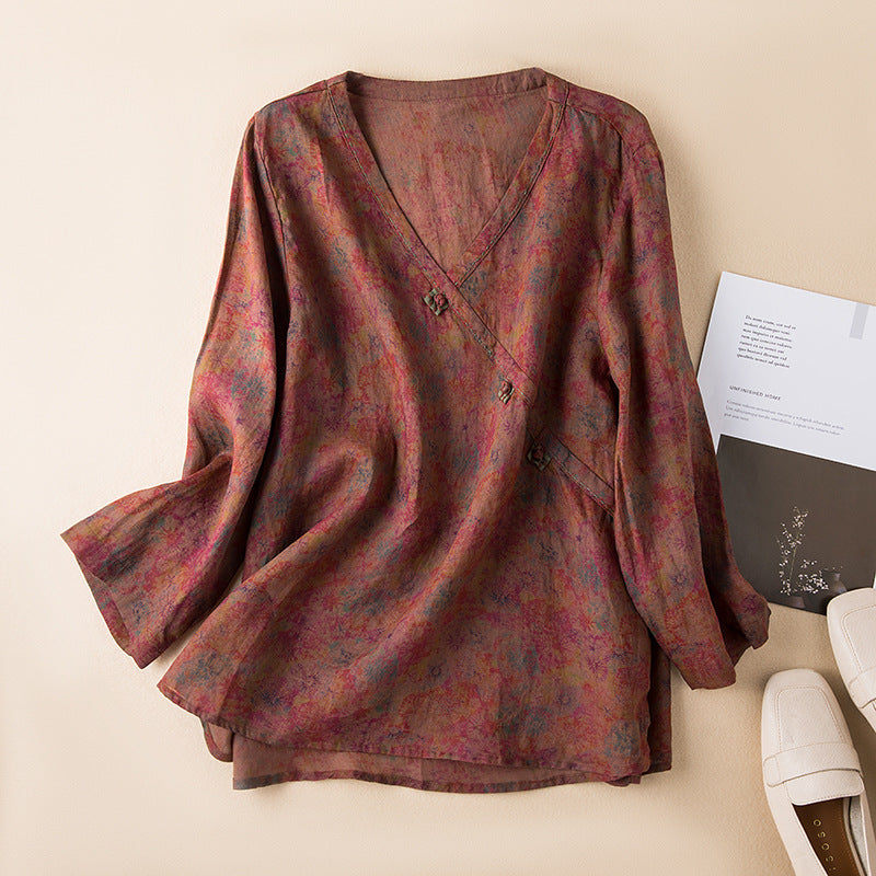 Camicia comoda con bottoni frontali