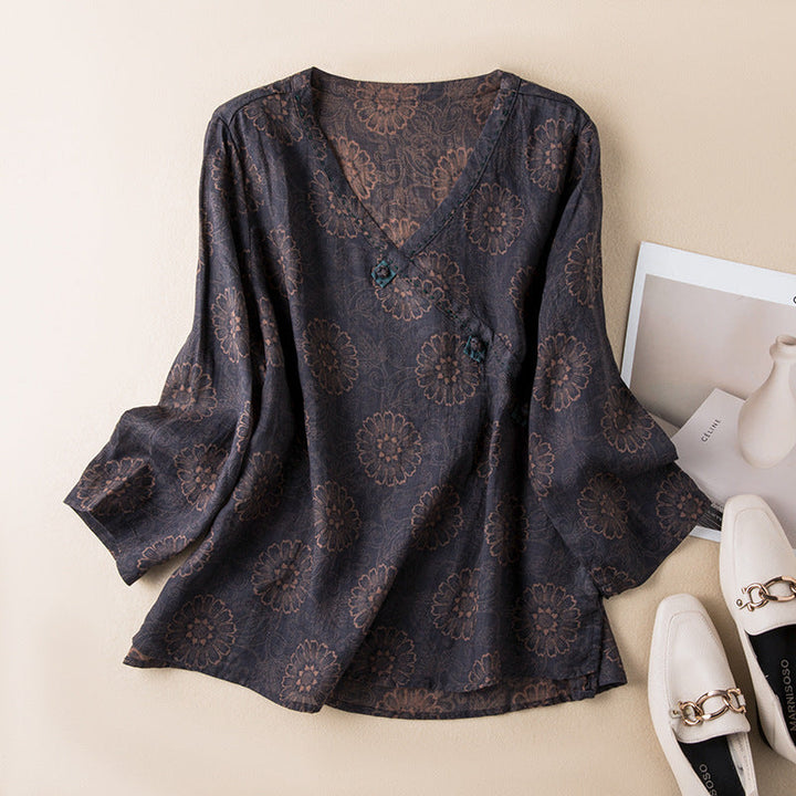 Camicia comoda con bottoni frontali