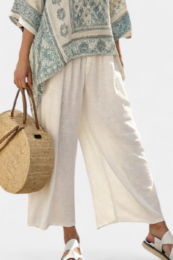 Sophia | Elegant Lightweight Blouse and Chic Wide-Leg Pants for Women's Outfit 2