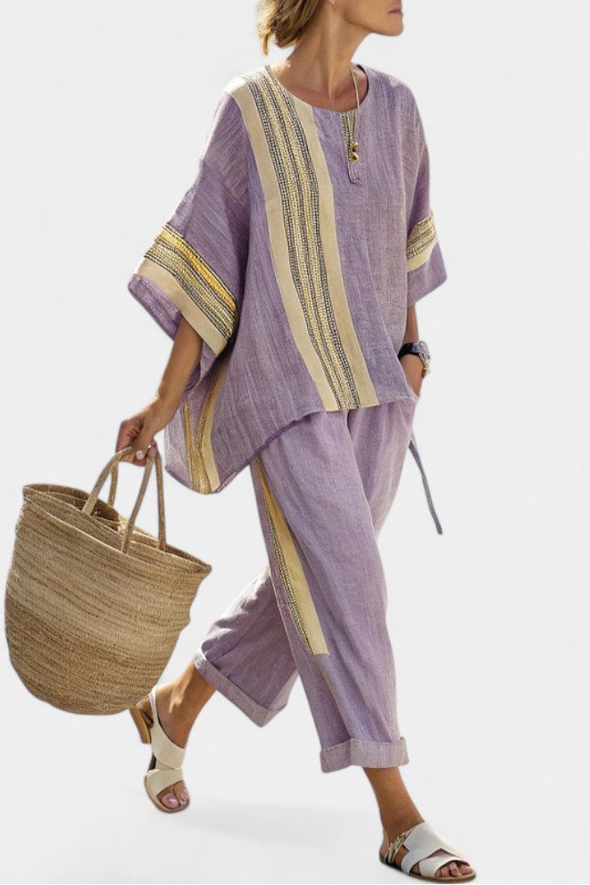 Sophie | Chic Oversized Lavender Loungewear Two Piece Set 1