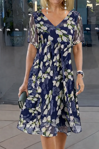 Floral Print Double Tunic Dress