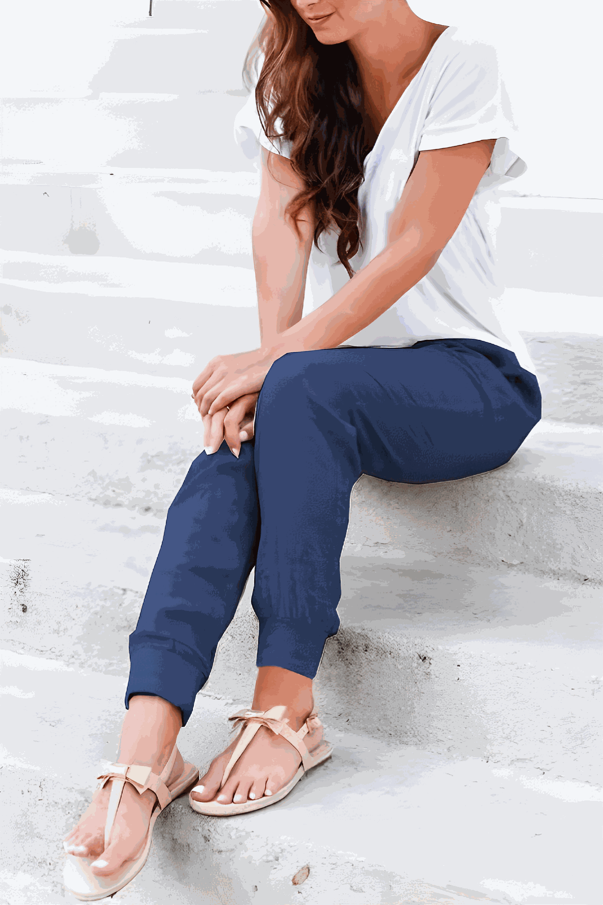 Tara | Women's Drawstring Jogger Pants with Elastic Ankle Cuffs 3