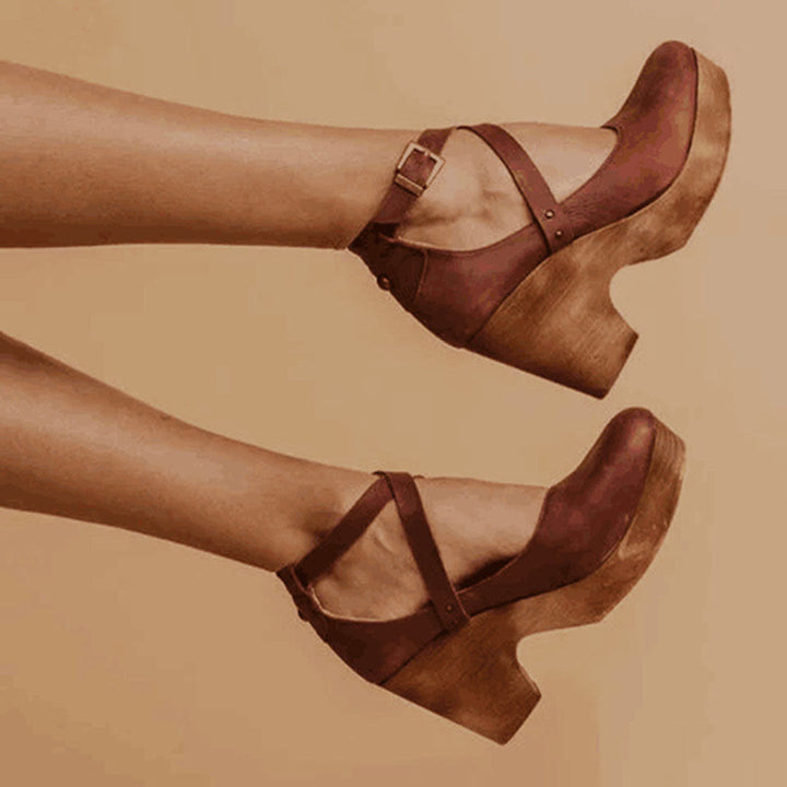 Teresa™ | Elegant Wedge Heels with Closed Toe &amp; Ankle Strap 1