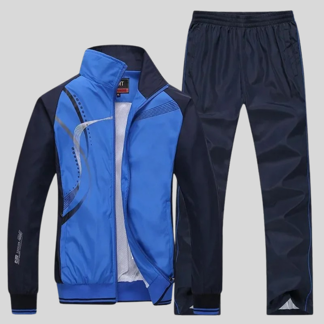 Completo sportivo termico da uomo con maniche lunghe e vestibilità ampia