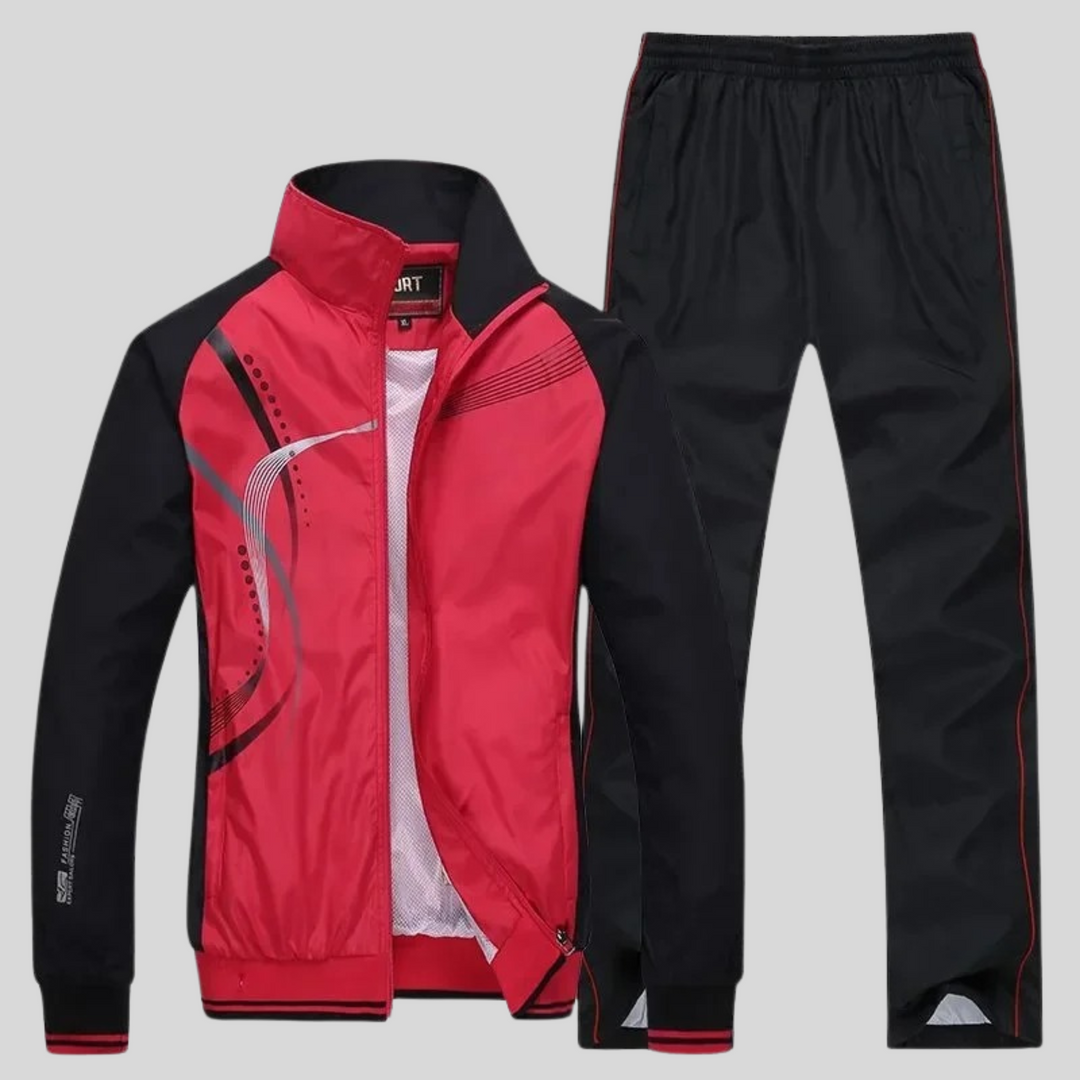 Completo sportivo termico da uomo con maniche lunghe e vestibilità ampia