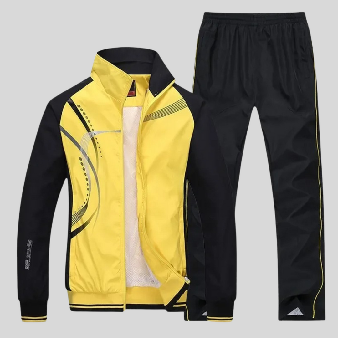 Completo sportivo termico da uomo con maniche lunghe e vestibilità ampia
