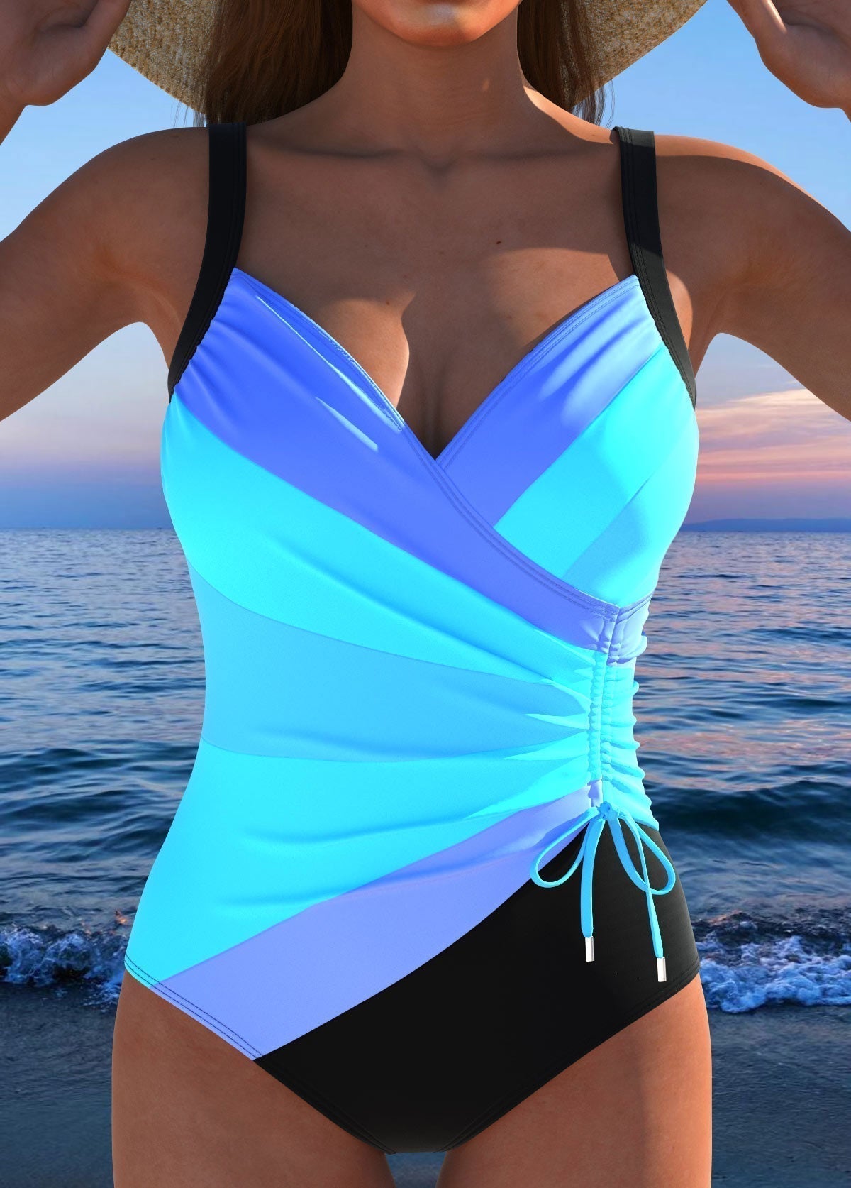 Women's Tummy Control Printed Swimsuit