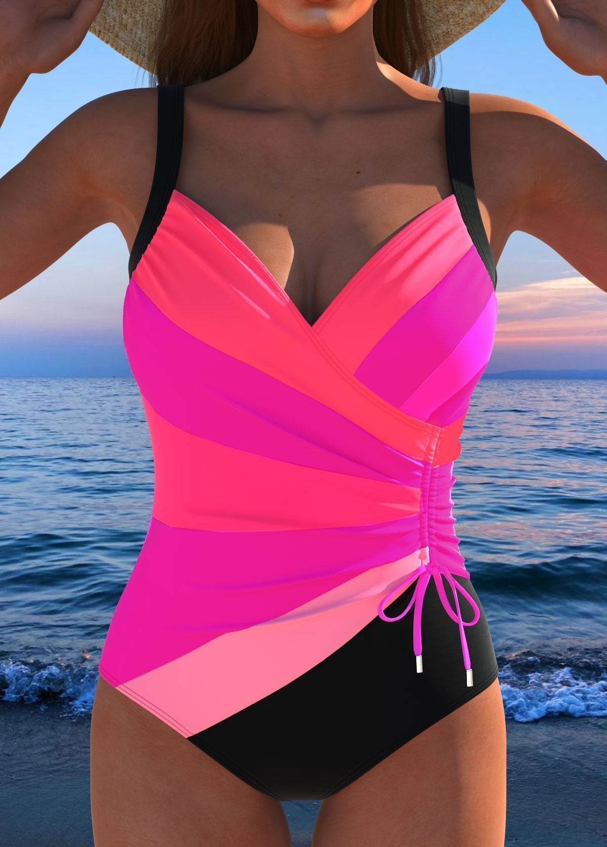 Women's Tummy Control Printed Swimsuit