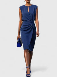 Abito da donna in raso senza maniche | Elegante abito da sera aderente