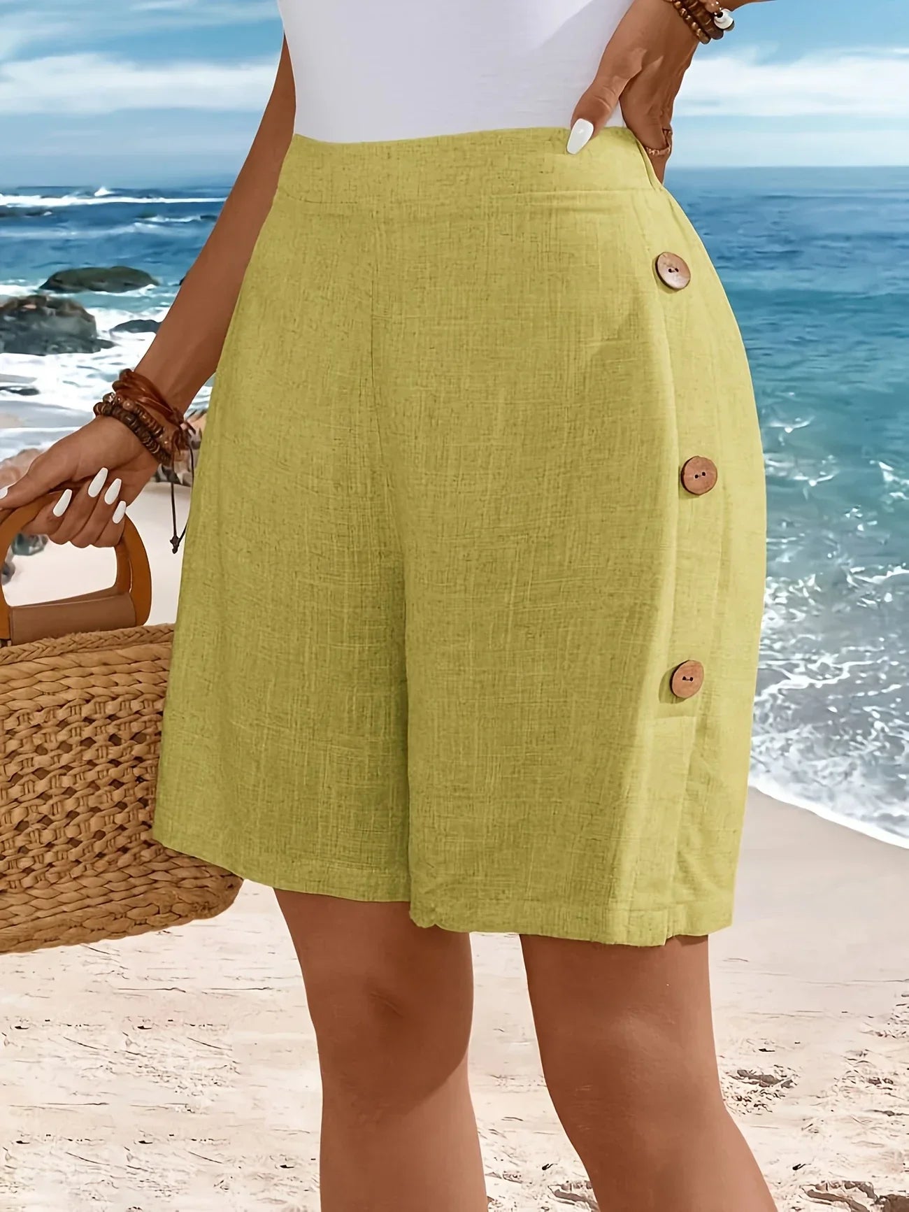 Whitney™ | Comfortable Shorts With Buttons 1