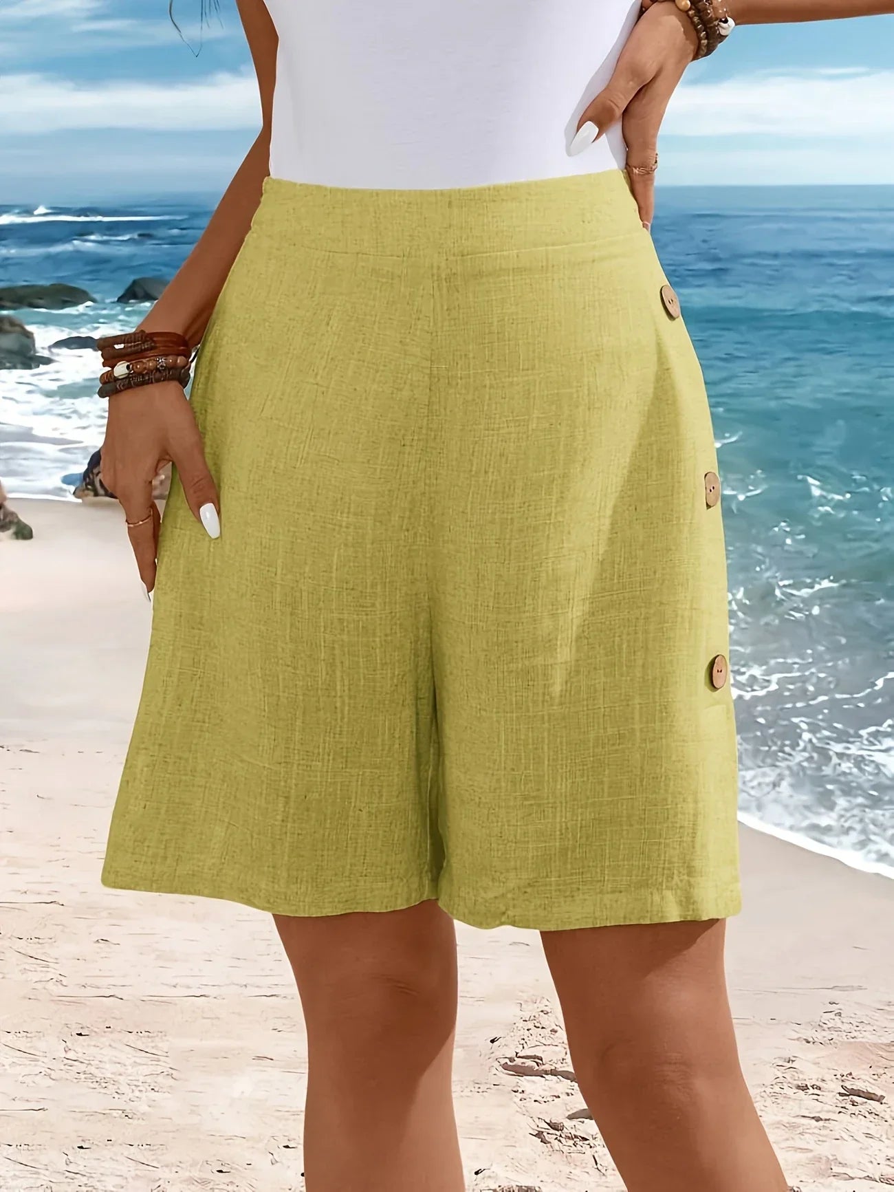 Whitney™ | Comfortable Shorts With Buttons 3