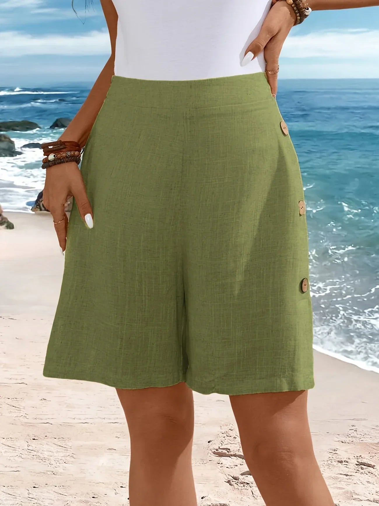 Whitney™ | Comfortable Shorts With Buttons 5