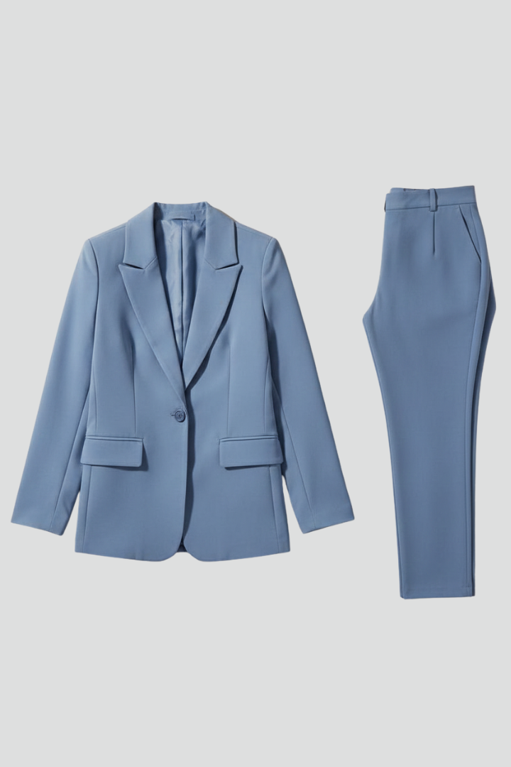 Women's Blazer with Jacket and Slim Fit Pants – Elegant