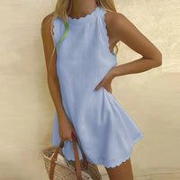 Women's Breathable A-Line Summer Dress | Elegant Sleeveless Mini Dress
