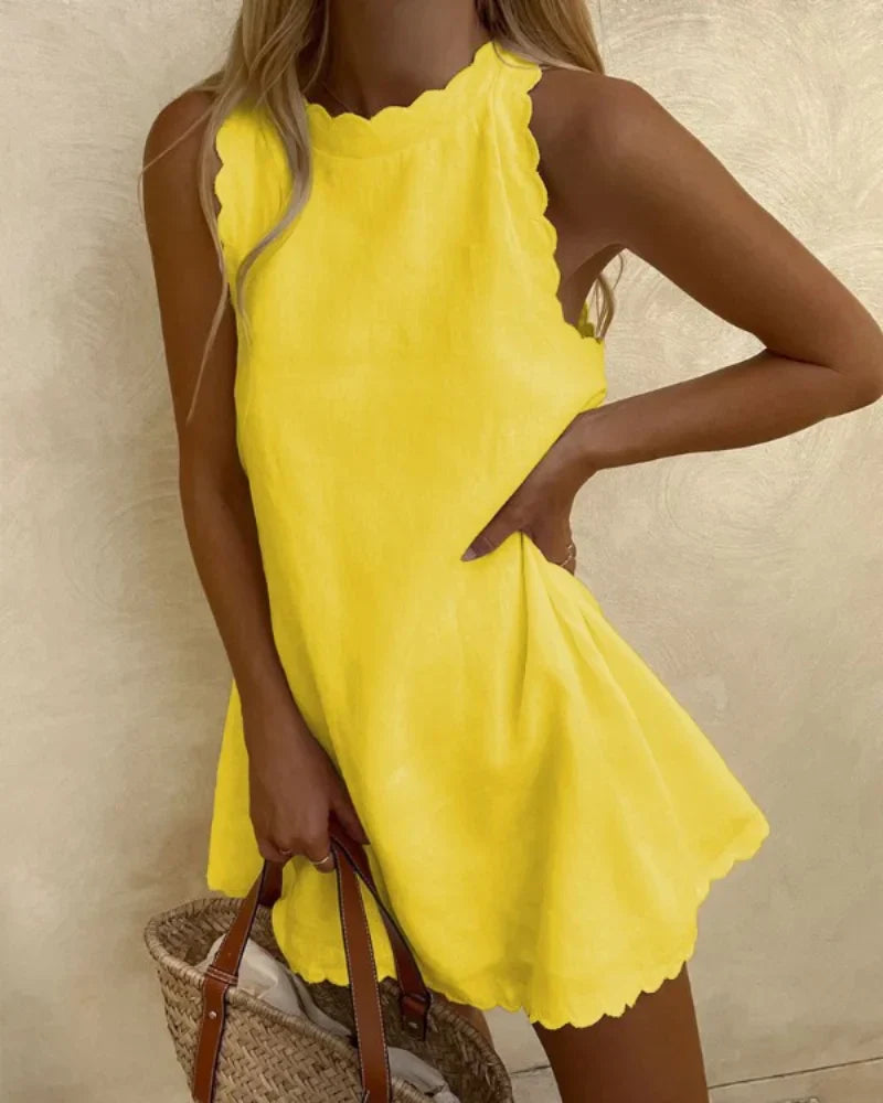 Women's Breathable A-Line Summer Dress | Elegant Sleeveless Mini Dress