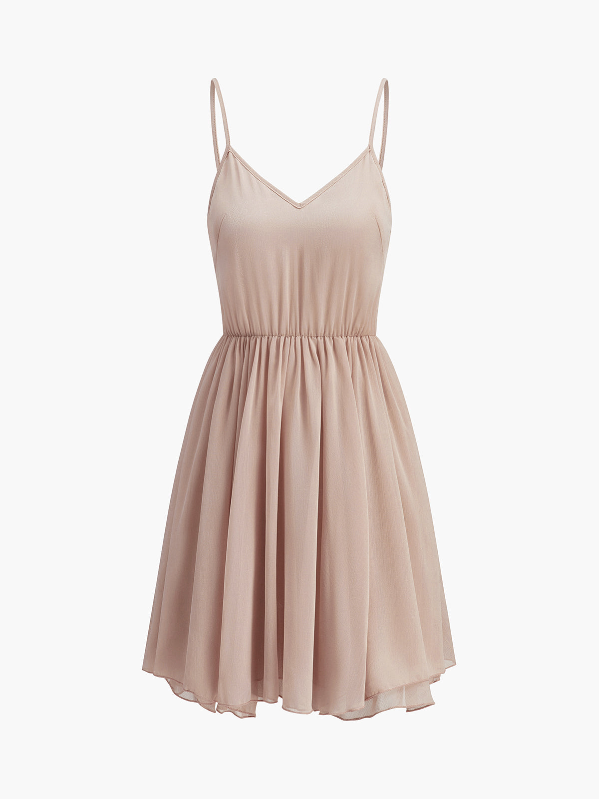 Women's Elegant Chiffon Ruffle Dress | Stylish Mock Neck Long Sleeve