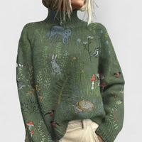 Women's Elegant Relaxed Fit Turtleneck Sweater