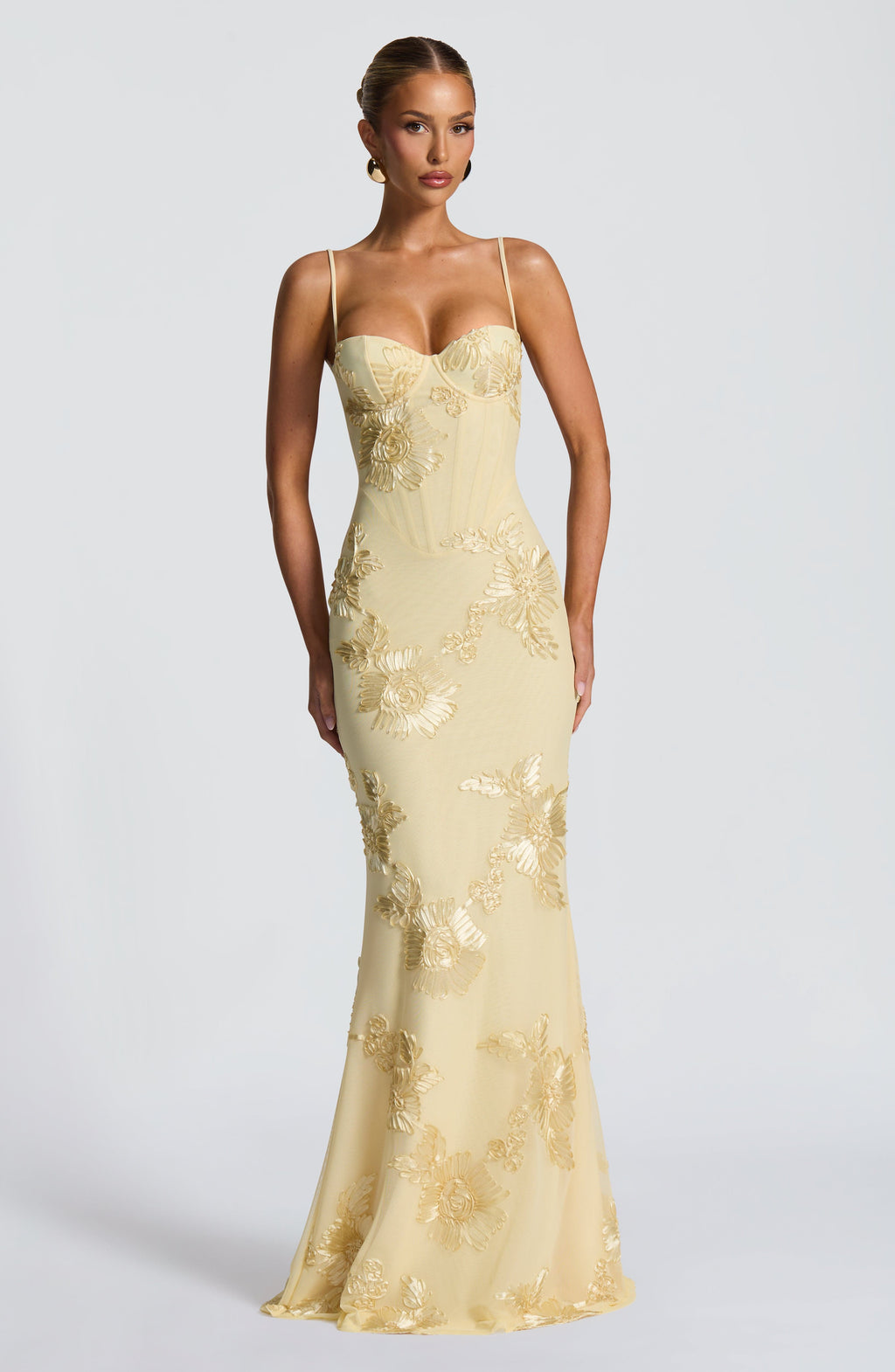 Women's Floral Jacquard Maxi Dress | Elegant Corset Formal Gown for Weddings