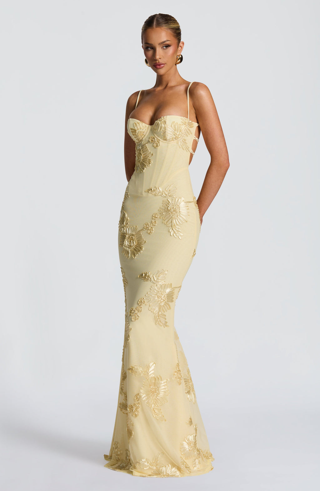 Women's Floral Jacquard Maxi Dress | Elegant Corset Formal Gown for Weddings