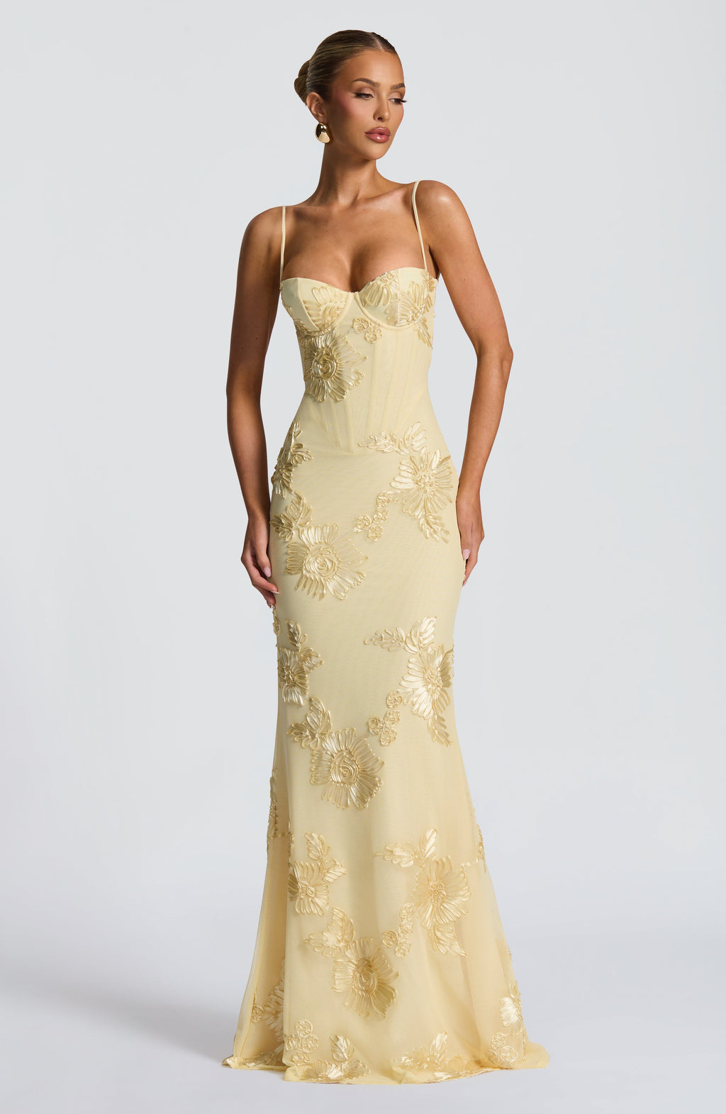 Women's Floral Jacquard Maxi Dress | Elegant Corset Formal Gown for Weddings