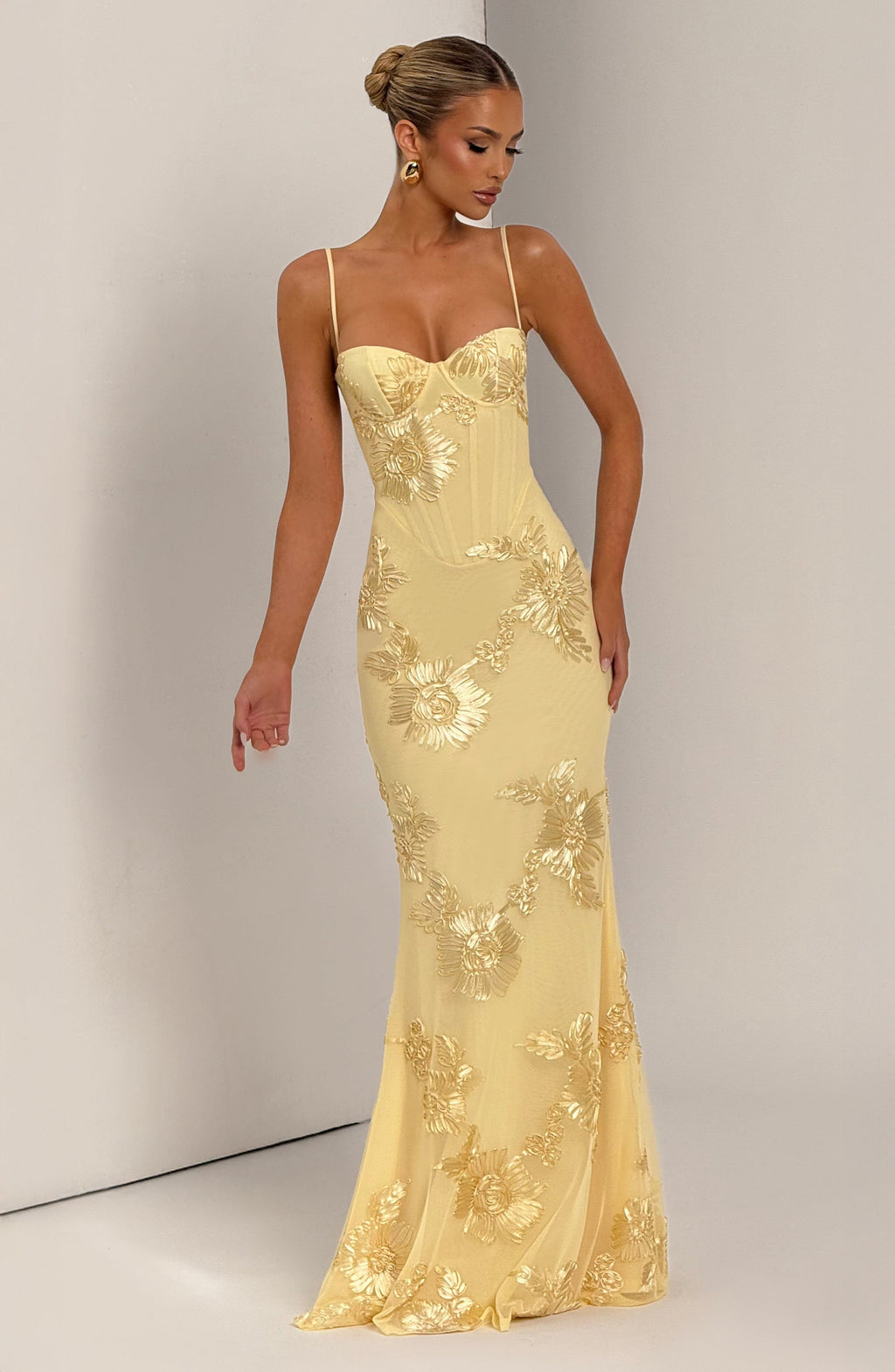 Women's Floral Jacquard Maxi Dress | Elegant Corset Formal Gown for Weddings