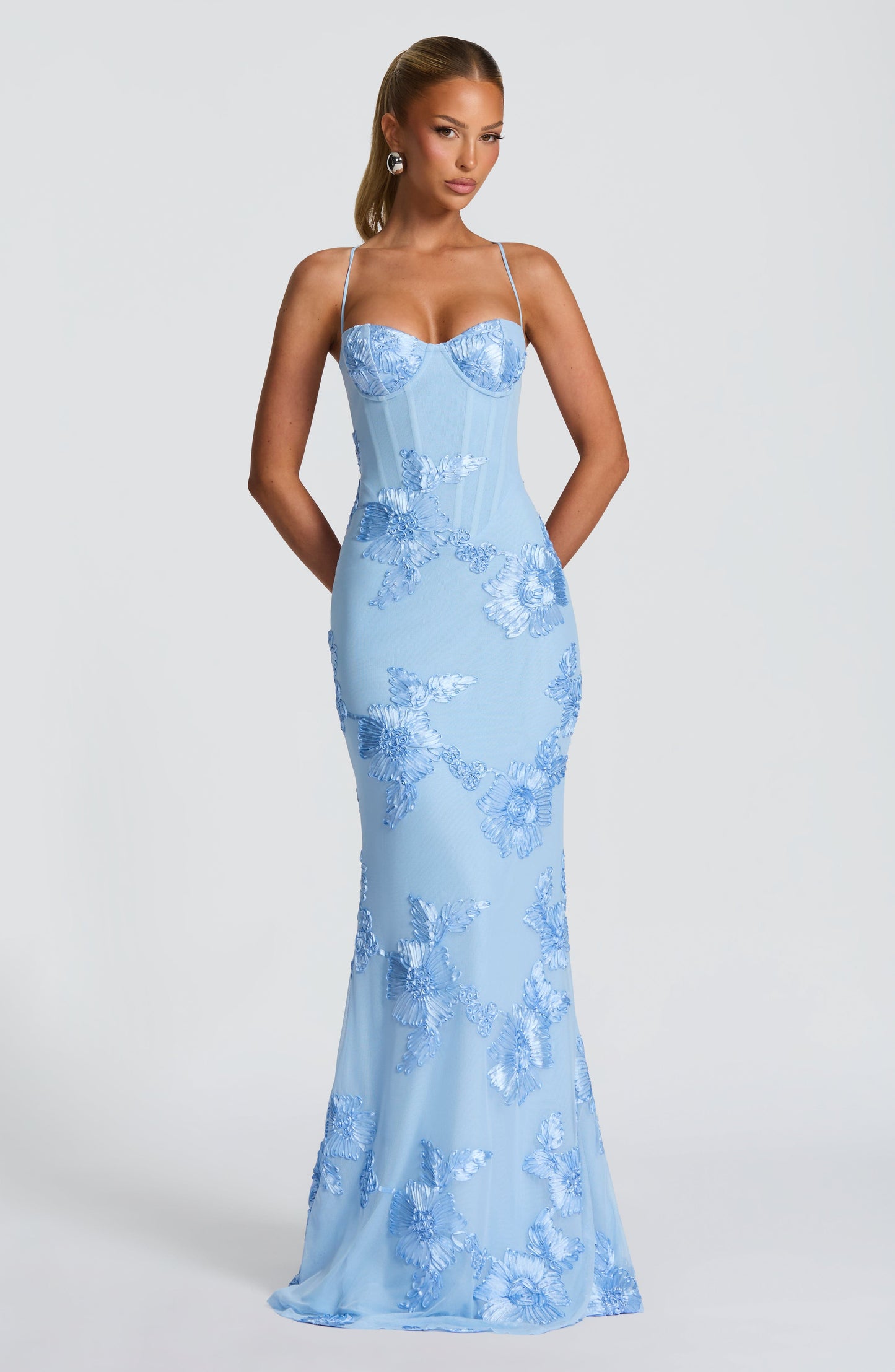 Women's Floral Jacquard Maxi Dress | Elegant Corset Formal Gown for Weddings