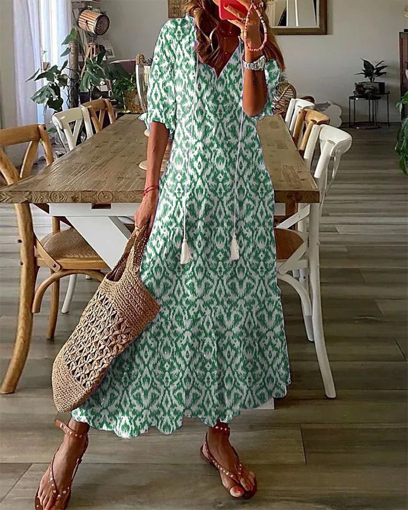 Women's Lightweight Bohemian Maxi Dress | Elegant Flowing Summer Outfit