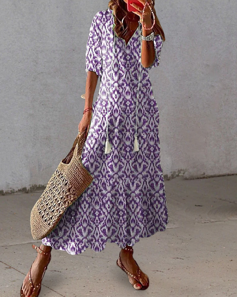 Women's Lightweight Bohemian Maxi Dress | Elegant Flowing Summer Outfit
