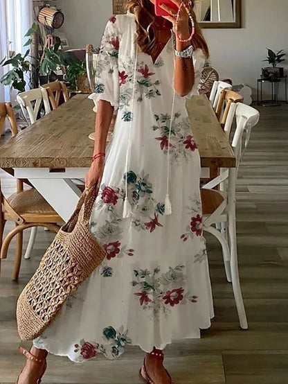 Women's Lightweight Bohemian Maxi Dress | Elegant Flowing Summer Outfit